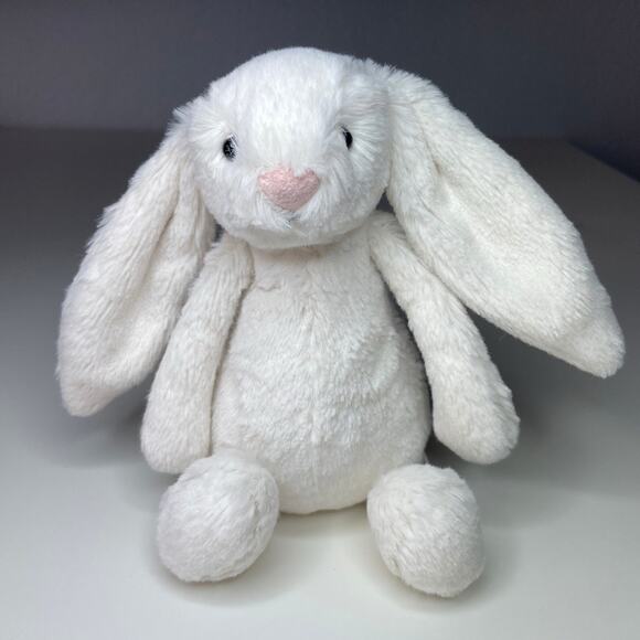 Jellycat Bashful Cream Bunny Plush Small 8" White Ivory Stuffed Animal Rabbit - Picture 1 of 10